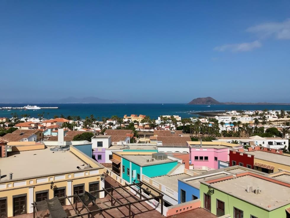 View from Corralejo to Lobos