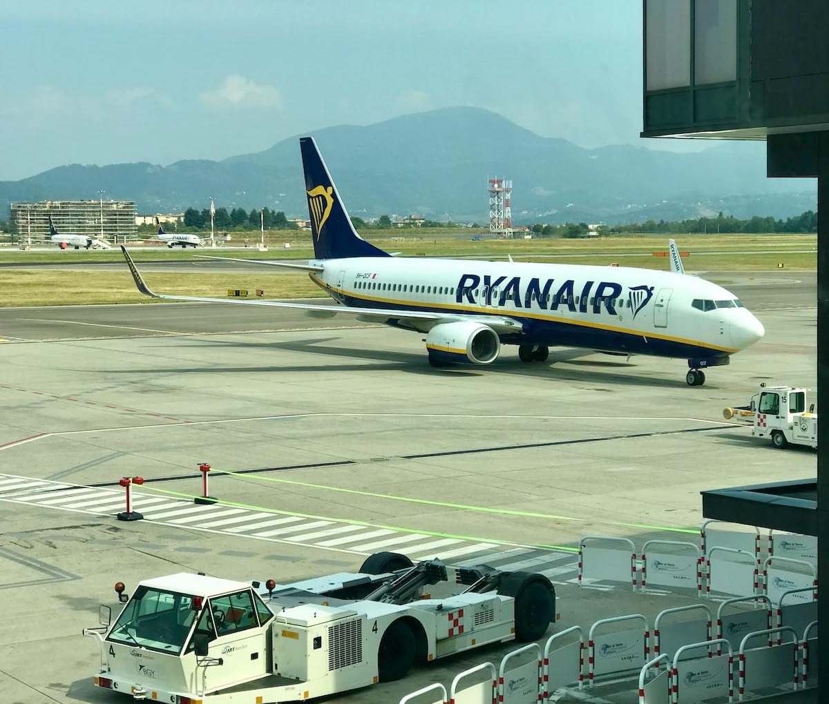 Ryanair na přestupu v Bergamu
